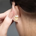 Miniatyrbillede 3 af 4: Par øreflipstøtter, allergivenlige ørestikker -AD4-