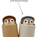 Miniatyrbild 3 av 5: 4-pack Ekorreformade Självhäftande Väggkrokar Söta Cartoon Djur Väggkrokar för Barnrum Vardagsrum Sovrum Heminredning