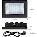 Miniatyrbillede 5 af 5: [2 stk] LED sort lys spotlight, LUNSY UV spotlight 30 W sort lys lampe, IP66 vandtæt fluorescerende sort lys med 150 LED UV lys til bar,