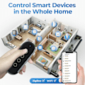 Miniatyrbild 2 av 5: WiFi Smart Trådlös Strömbrytare ZigBee-anslutning Fjärrkontroll 4-knapps Touch Ljusströmbrytare Fjärrkontroll