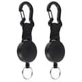 2st Utomhus Anti-förlorad Nyckelring Hög Elastisk Spänne Camping Elastisk Nyckelring Bergsklättringstillbehör (14.3x4.8cm, Svart)
