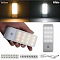 Miniatyrbilde 1 av 2: 12 LED Garderobe Nattlys PIR Infrarød Selvklebende Oppladbar USB Bevegelsessensor Induksjonssensor Skap Korridorlys