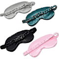Miniatyrbild 1 av 4: Sovmask 4-pack Sidenögonmask Mjuk Satinögonmask Elastiskt Band Nattögonmask Resesömn Lämplig för Män och Kvinnor