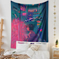 Miniatyrbillede 2 af 4: Wekity Anime Tapestry Æstetisk Kunst Hjem Baggrundstof Dekoration Gave Boho Tapestry til Stue Soveværelse Dekoration (614-29, 59 X 79 tommer)