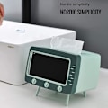 Miniatyrbilde 3 av 4: Vevboksdeksel Retro TV Telefonholder Stativ For Alle Telefoner Unik Multifunksjonell Vevboksholder For Kjøkken Soverom Kontor Stue Bad Decro Ti