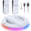Miniatyrbild 1 av 5: PS5 Slim Vertikalt Stativ med RGB-belysning, PS5 Slim Basstativ Kompatibelt med Playstation 5 Slim Disc & Digital Edition, PS5 Slim Tillbehör