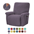 Miniatyrbild 1 av 4: All-inclusive elastisk recliner soffaöverdrag enfärgad polarfleece soffa kudde överdrag för alla årstider Recliner överdrag