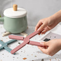 Miniatyrbild 3 av 5: Jinyi Trivet för Varma Grytor Vikbar Grytställ Värmeisolerande Trivet Silikon för Köksbänkar Bar Trivet Halksäker Gummi Varma Grytor H Toppskydd