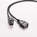 Miniatyrbilde 3 av 5: USB 2.0 Type A Hann til 2 Doble USB Hunn-kontakter Y-Splitter Hub Strøm Type C Svart 1 stk