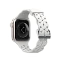 Miniatyrbilde 1 av 4: Urremme Apple iWatch 6/5/4/3/2/1 Generasjon SE Hult Blonder Solid Silikonremme --- Hvit 38/40/41MM