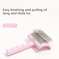 Miniatyrbilde 4 av 5: Profesjonell Pet Slicker Brush Myk Massasje Pels Stell Rustfritt Stål P