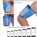Miniatyrbilde 4 av 4: Universal Sports Armbånd For Alle Mobiltelefoner. Telefonarmbånd For Løping, Trening Og Trening På Treningssenter Passer Telefoner Opp Til 7\"  Himmelblå  S