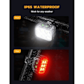 Miniatyrbild 4 av 5: Cykelbelysningskit, USB Uppladdningsbar Vattentät IP65 Cykel LED-lampa