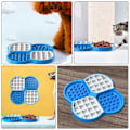 Miniatyrbillede 2 af 3: Silikon Hundebolle Anti-Skid Langsom Foder Pet Vand Feeder Mad Foder Tallerkener