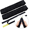 Miniatyrbillede 2 af 5: Sort Bomulds Håndklædegreb Superabsorberende Håndklæde Tennis Racket Overgrip Anti-Skrid Sikkerhedsbånd Tape Racketgreb Pro Overgrip