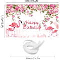 Miniatyrbild 4 av 5: Blommig Grattis På Födelsedagen Bakgrundsdekorationer Sommar Hawaii Födelsedagsfest Bakgrund Flamingo Födelsedagsfest Dekorationstillbehör