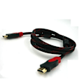 Miniatyrbild 4 av 4: 1,5 m Dubbelnät Dubbelring Lämplig för HDMI till HDMI Högdefinition Kabel Stöder 1080 Vävd Mesh Guldplätering 2-pack