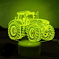 Miniatyrbilde 4 av 5: 3D Lastebil Traktor Bil Nattlys Bordskrive Optisk Illusjon Lamper 7 Farge Skiftende Lys LED Bordlampe Jul Hjem Kjærlighet Bursdag Barn Dekor Gave