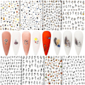 Miniatyrbild 1 av 5: Nageldekorationsstickers DIY Nagelkonst Dekoration 3D Nagelkonst Dekaler Laser Luminous Fjäril Jul Snöflinga Lönn Nagelkonst Mönster, Självhäftande Nagel A