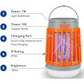 Miniatyrbillede 4 af 4: Myggesluger, 2023 Ny Electrizap Buzz Blast Pro Myggesluger, USB Opladning Og Solenergi, Perfekt Til Udendørs Og Indendørs (1 stk)