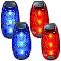 Miniatyrbilde 1 av 3: 4 Pakke LED-Sikkerhetslys for Løpere, Sykler, Blinkende/Varsellys, Klipslys med Høy Synlighet