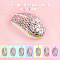 Miniatyrbilde 2 av 5: Fargerik for Rhinestone Trådløs USB Optisk Mus Ergonomisk 1600dpi Ledningsmus Plug & Play Lydløs Knapp for Kvinne Jente
