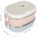 Miniatyrbillede 3 af 4: Bento Lunchboks med Rustfrit Stål, 2 Lag 1800ml Madbeholdere til Børn Voksne Studerende