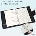 Miniatyrbillede 5 af 5: A5 Refill Papir 3 Pak 100GSM Tykt Refill Papir 6 Huller 135 Ark (270 Sider) til 6 Rings Binder Journal Linjeret Papir