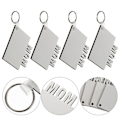 Miniatyrbilde 3 av 3: 8 stk Metall Nøkkelring Nøkkelkjeder Blanker Bulk Hjerte Blanke Etiketter Sublimering Henger Nøkkelring DIY Blank Nøkkelring