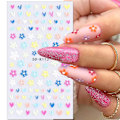 Miniatyrbild 4 av 5: Blomster Nagelsticker Vår Sommar 5d Ihålig Utsökt Mönster Färgglada Blomster Nageldekaler Daisy Kanin Blomster Nagelsticker Nageldesign För Acryl
