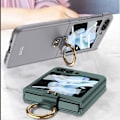 Pikkukuva 3 / 5: Kotelo yhteensopiva Samsung Galaxy Z Flip 5:n kanssa, kova PC ohut kansi renkaalla ja ulkonäytön karkaistu kalvo