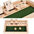 Miniatyrbillede 2 af 5: Shut The Box Spil, Klassisk Terningbræt Legetøj, Træ Bordspil, Rejse Spil, Uddannelsesmæssigt Terningspil til Børn - 2 Spillere