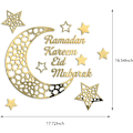 Pikkukuva 5 / 5: Ramadanin Koristeet 2024, 3D DIY Eid Mubarak Itsekiintopinnat Seinätarra Taidekoriste, Ramadan Kareem Kuu Tähti Akryyli Seinätarrat