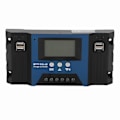 Pikkukuva 1 / 5: 12V 24V Aurinkoenergian Latausohjain Säädin 4 USB-Porttia 5V 2.5A Parametrit Säädettävissä LCD-Näyttö Koti RV Vene 50A