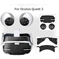 Miniatyrbillede 2 af 4: VR Headset og Controller Stickers Skin Decal til Oculus Quest 2 Tilbehør (Carbon Black)