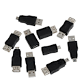 Miniatyrbild 1 av 5: 10 st OTG 5-stifts F/för M Mini Växlare Adapter Konverterare USB Han till Hona Mikro