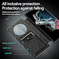 Miniatyrbillede 5 af 5: Til Samsung Galaxy S24 Ultra Etui, Smart Sleep/Wake Up Funktion Visningsvindue Premium Læder Flip Cover med Kortslot Støttefod