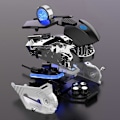 Miniatyrbillede 4 af 5: USB Gaming Mus 9 Knapper Makro Programmering RGB Blødt Lys 6400DPI Justerbar