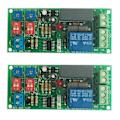Miniatyrbild 1 av 5: 2 st Dubbla Tidjusterbara Fördröjningsreläer Upprepa PÅ AV-brytare Loop-timermodul AC 100V 110V 24