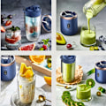 Miniatyrbillede 5 af 5: Elektrisk bærbar frugtblender med dobbelt kop til smoothies og smoothie-fremstilling, hjælper køkkenet med at lave juice derhjemme