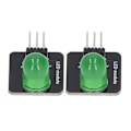 Miniatyrbillede 2 af 5: 10 stk LED-modul 10mm 3.3V?5V Dekorativt lysbræt Chip Pære til hjemmedekorering MRB050B Grøn
