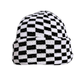 Miniatyrbillede 4 af 5: Vinterhatte til Kvinder og Mænd - Koeprint, Ternet Mønster, Beanie, Strikket, Blød, Varmt, Slouchy, Skiløberhat