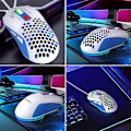 Miniatyrbillede 2 af 5: Trådløs Gaming Mus USB Tråd RGB Gaming Ultralet Honningkam Mus 7200DPI Programmerbar Spilmus Til Computer PC