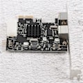 Miniatyrbillede 1 af 5: PCI-E Dobbelt Port PS2 Udvidelseskort Eksternt PS2 Enhed Udvidelseskort Driverfri Plug and