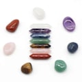 Miniatyrbilde 4 av 5: 14 stk/sett Naturlige Stein Krystall Edelstener Chakra Steiner Kvarts Mineral Ornamenter Edelsten Hjemmedekor