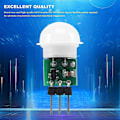 Miniatyrbild 5 av 5: AM312 PIR-sensor, 5-pack PIR-rörelsedetektor Utomhus Mini Pyroelektrisk Infraröd PIR Människa IR-sensormodul Kropp