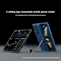 Pikkukuva 3 / 5: Z Fold 5 -kotelo, Ohut Kova PC-muovi Mattainen Iskunvaimennussuoja Samsung Galaxy Z Fold 5:lle Sisäänrakennetulla Jalustalla