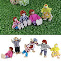 Miniatyrbilde 2 av 5: Trefigurer Happy Family Kledd Dukke Fleksible Ledd Dukke Barn Leke Bursdagsgave