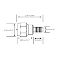 Miniatyrbillede 5 af 5: F Han til SMA Hun Konnektor F til SMA Konnektor Sokkel Guldbelagt Messing Lige Koaksial RF Adapter Konnektor Tilbehør
