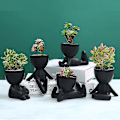 Miniatyrbild 3 av 3: Mini-Blomkruka S Keramik Skrivbordsväxtkruka Behållare För Suckulenter